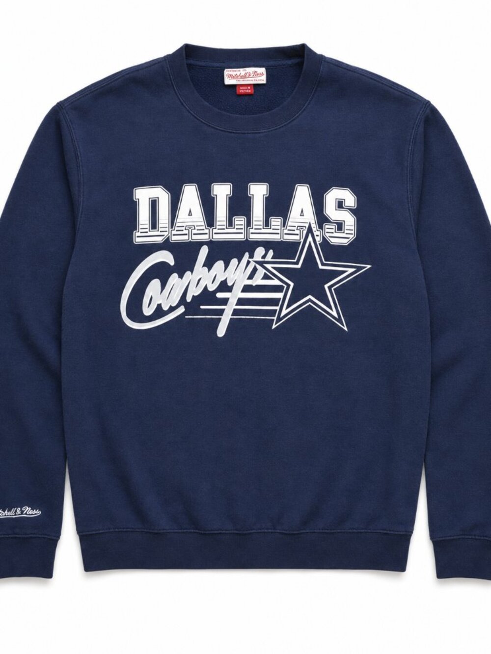 Mitchell & Ness Dallas Cowboys Crewneck Sweatshirt Navy Mens L